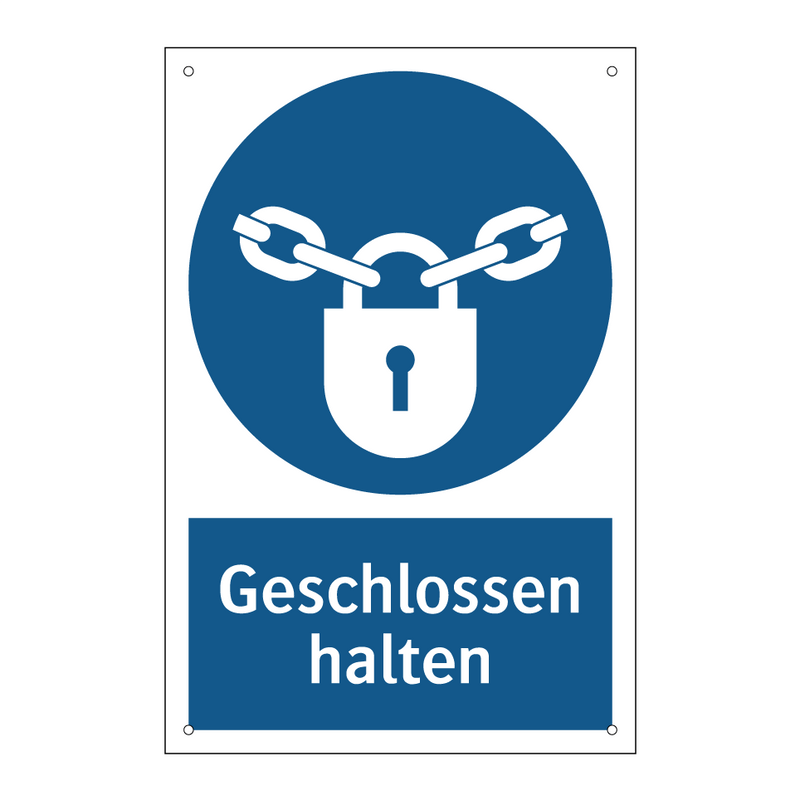 Geschlossen halten