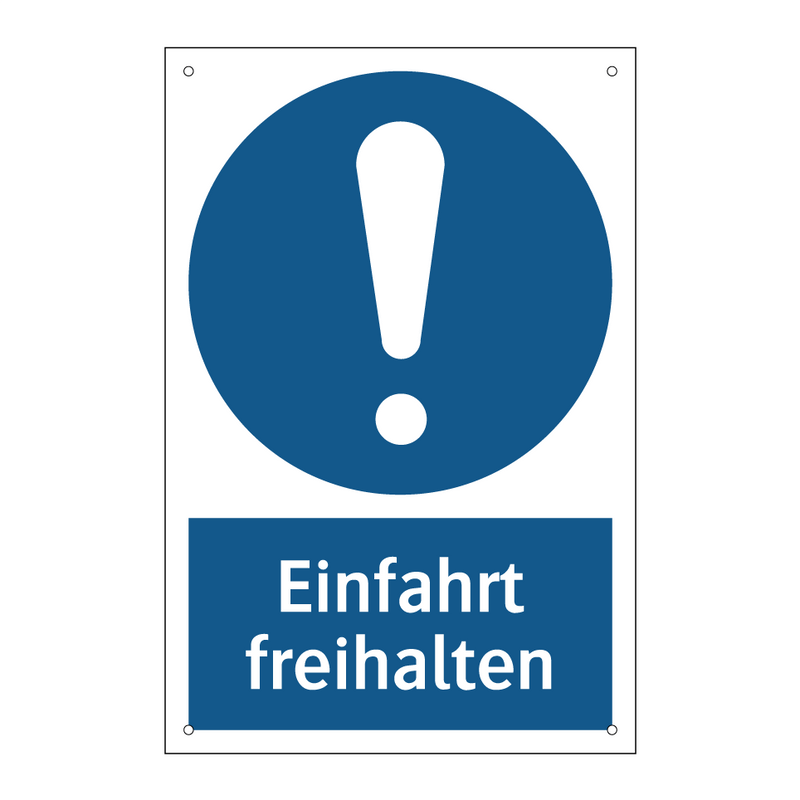 Einfahrt freihalten