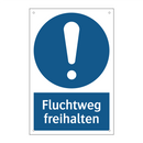 Fluchtweg freihalten