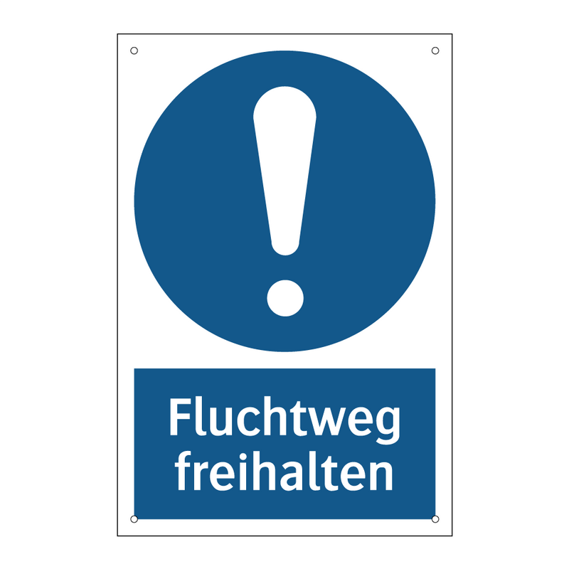 Fluchtweg freihalten