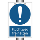 Fluchtweg freihalten