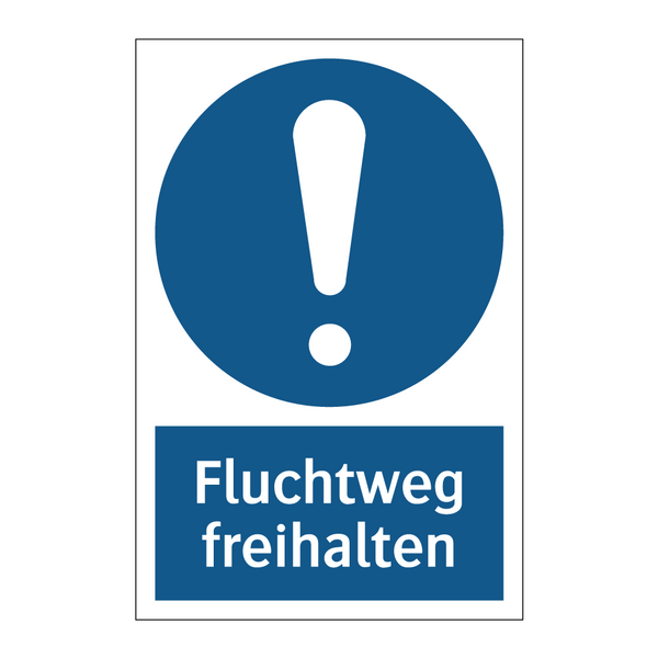 Fluchtweg freihalten
