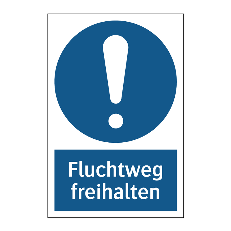 Fluchtweg freihalten