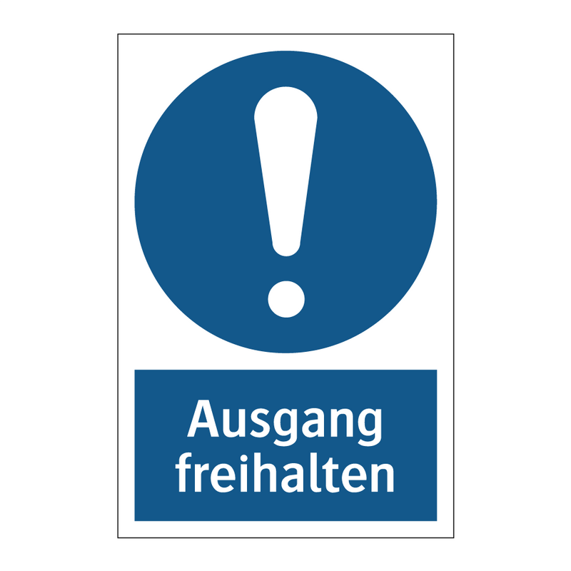 Ausgang freihalten