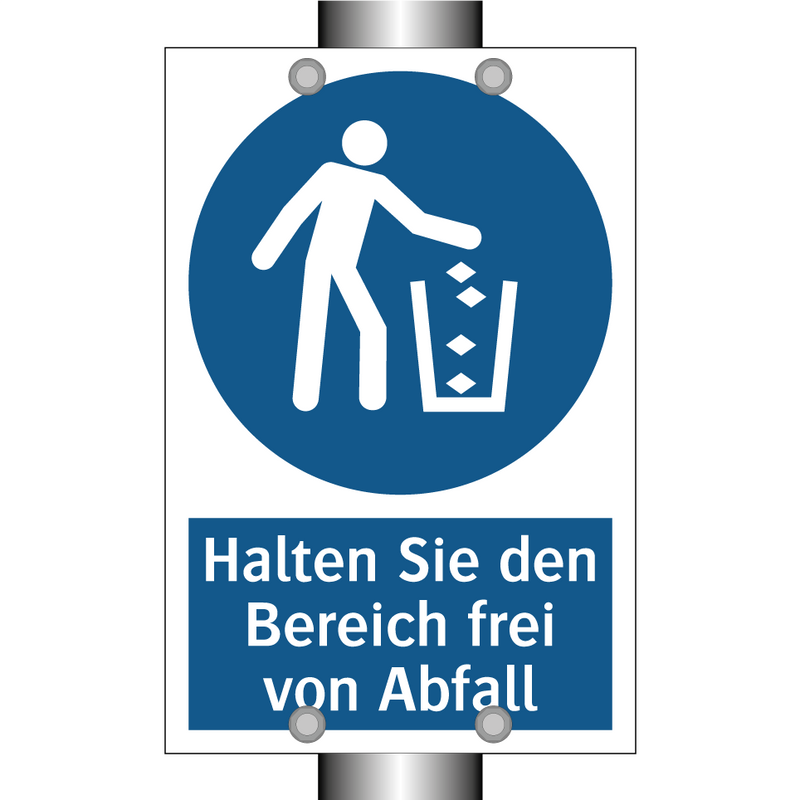Halten Sie den Bereich frei von Abfall