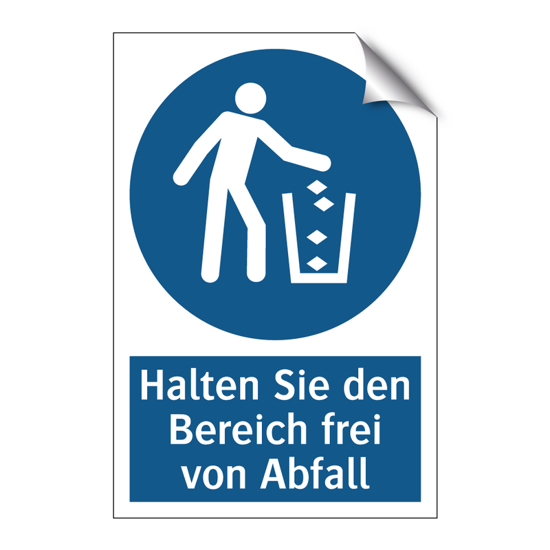 Halten Sie den Bereich frei von Abfall