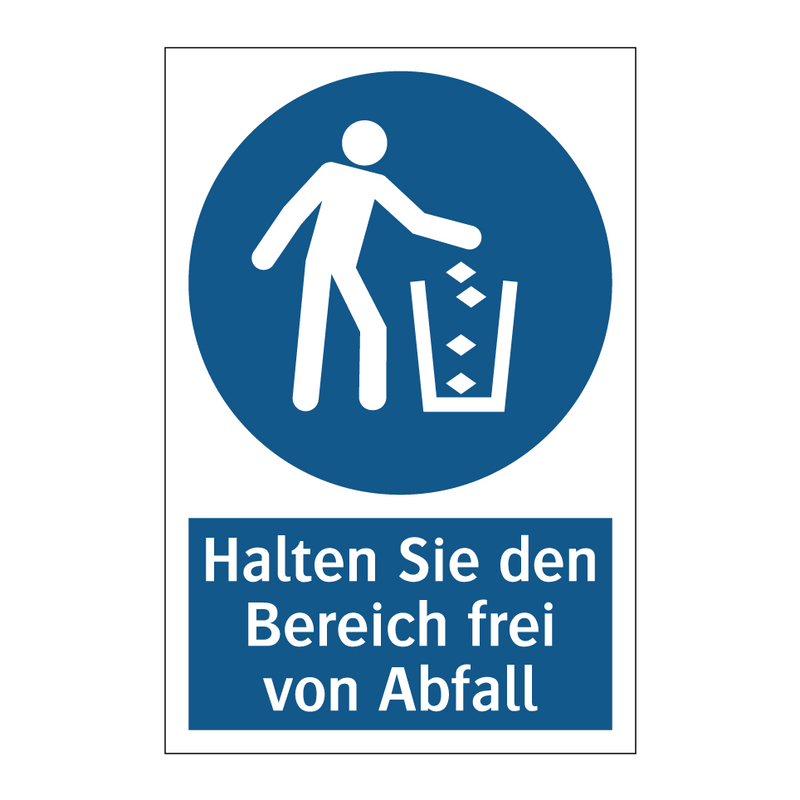 Halten Sie den Bereich frei von Abfall