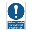 Halten Sie die Tür jederzeit geschlossen.