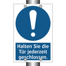 Halten Sie die Tür jederzeit geschlossen.