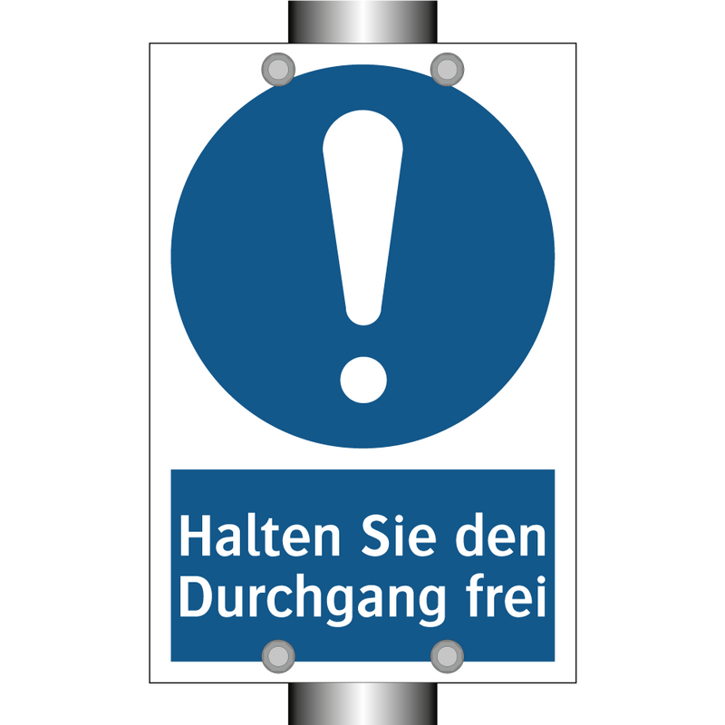 Halten Sie den Durchgang frei
