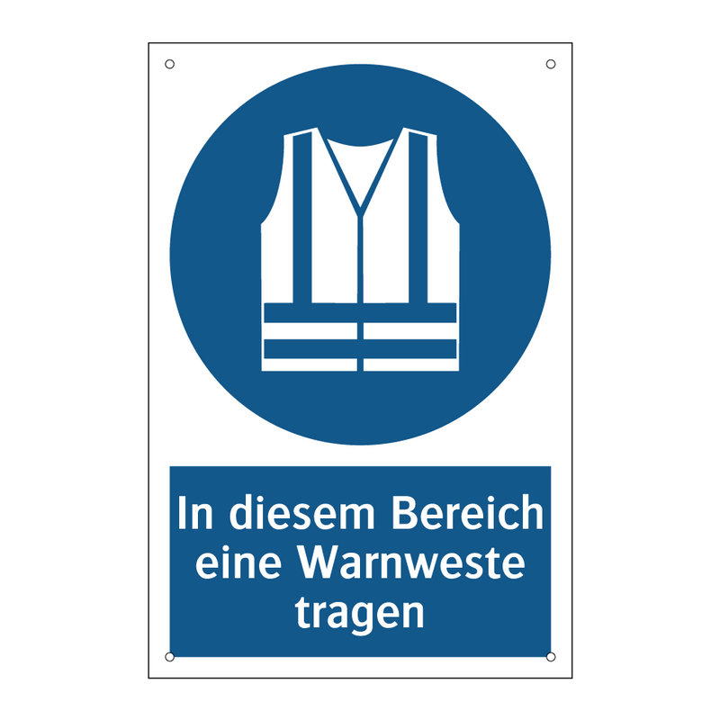 In diesem Bereich eine Warnweste tragen