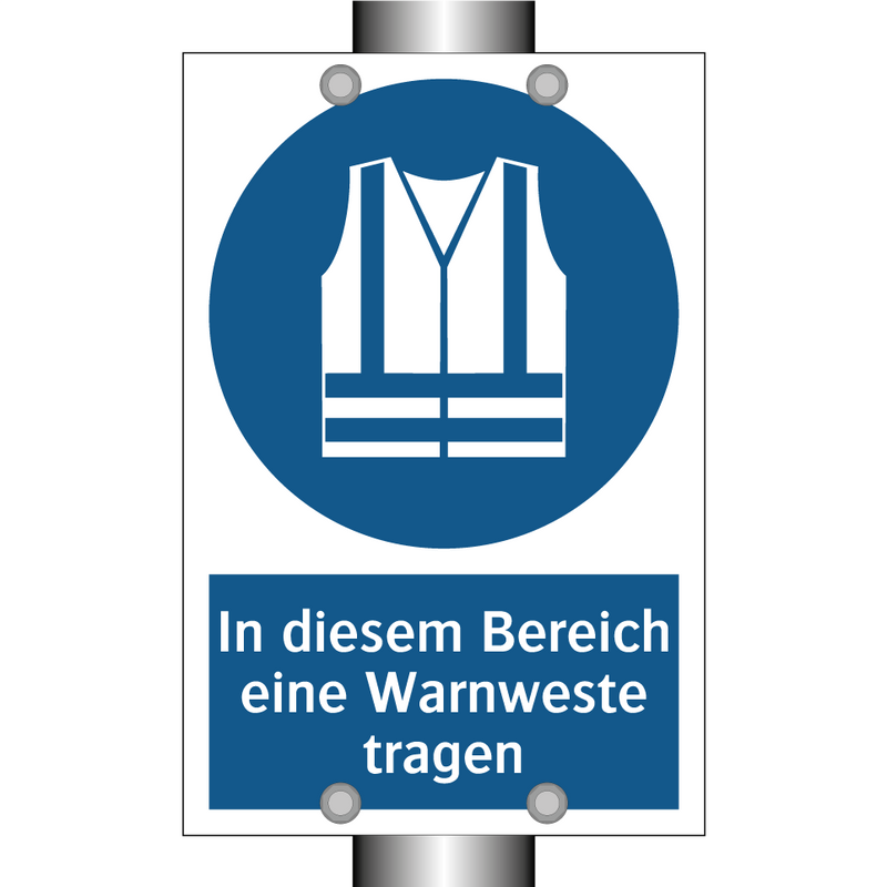 In diesem Bereich eine Warnweste tragen