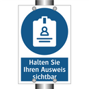 Halten Sie Ihren Ausweis sichtbar