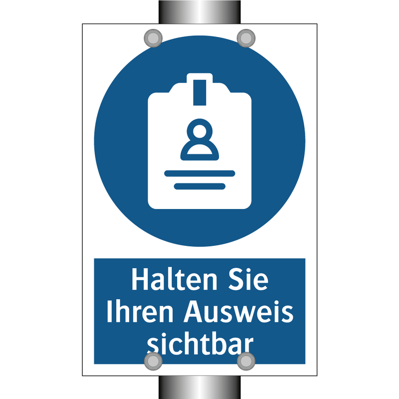 Halten Sie Ihren Ausweis sichtbar