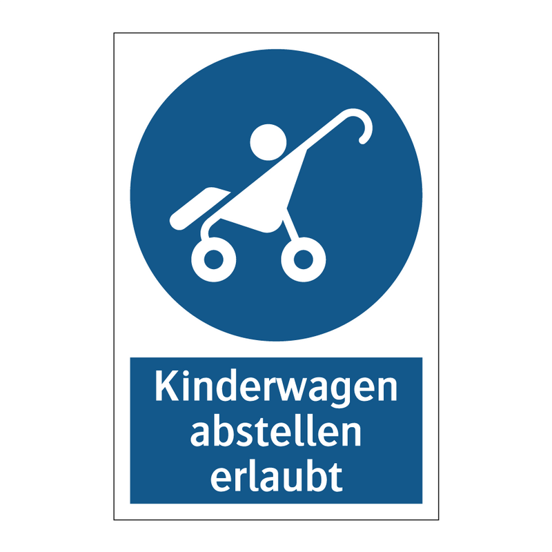 Kinderwagen abstellen erlaubt