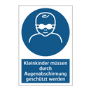 Kleinkinder müssen durch Augenabschirmung geschützt werden