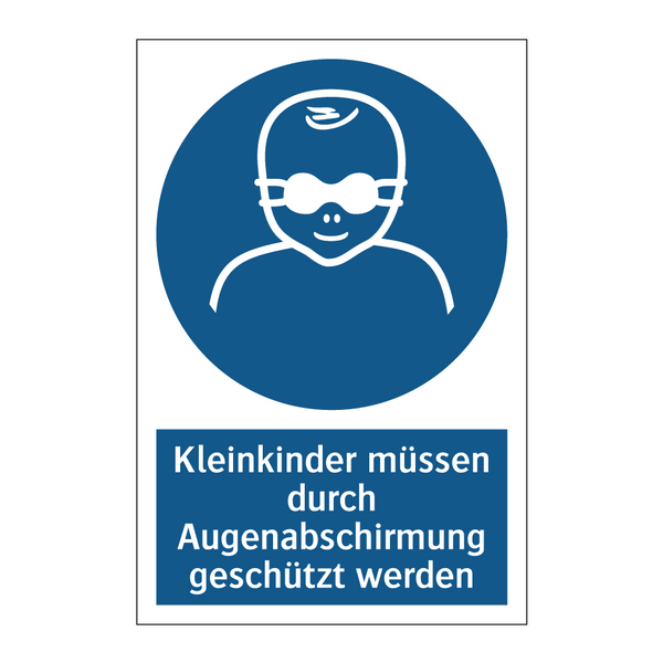 Kleinkinder müssen durch Augenabschirmung geschützt werden