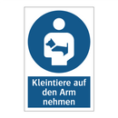 Kleintiere auf den Arm nehmen