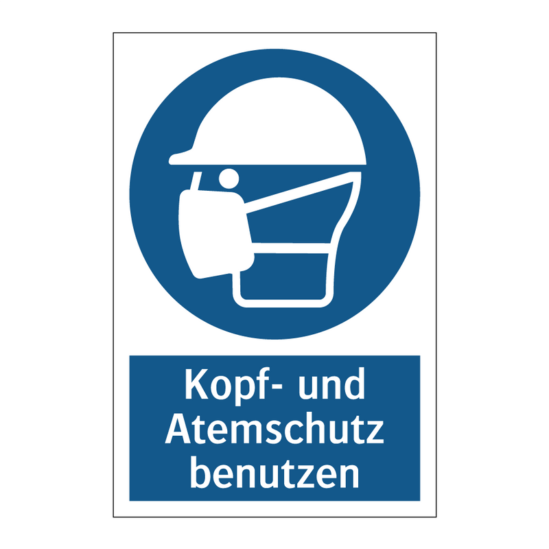 Kopf- und Atemschutz benutzen