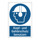 Kopf- und Gehörschutz benutzen