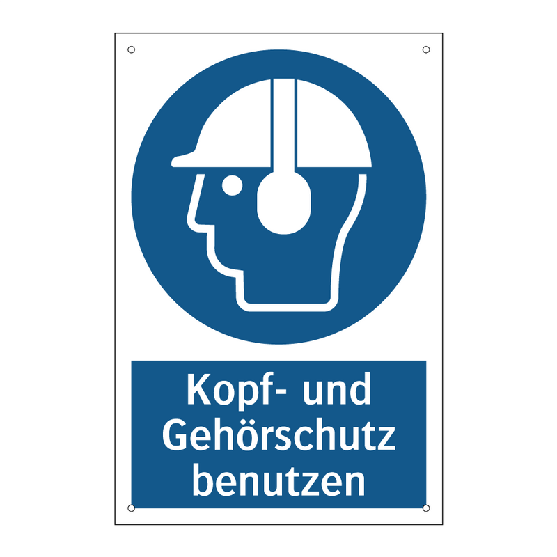 Kopf- und Gehörschutz benutzen
