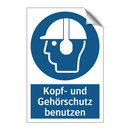 Kopf- und Gehörschutz benutzen