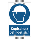 Kopfschutz befindet sich