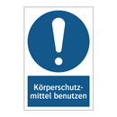 Körperschutz- mittel benutzen