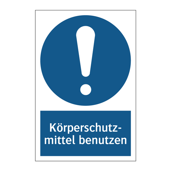 Körperschutz- mittel benutzen