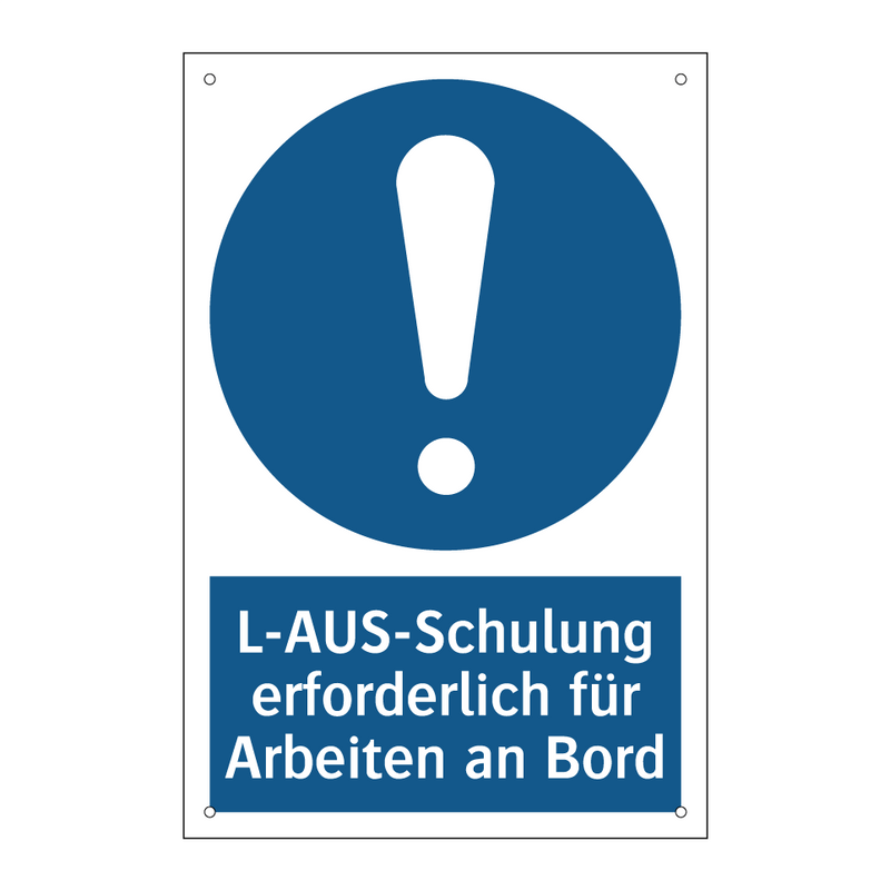 L-AUS-Schulung erforderlich für Arbeiten an Bord