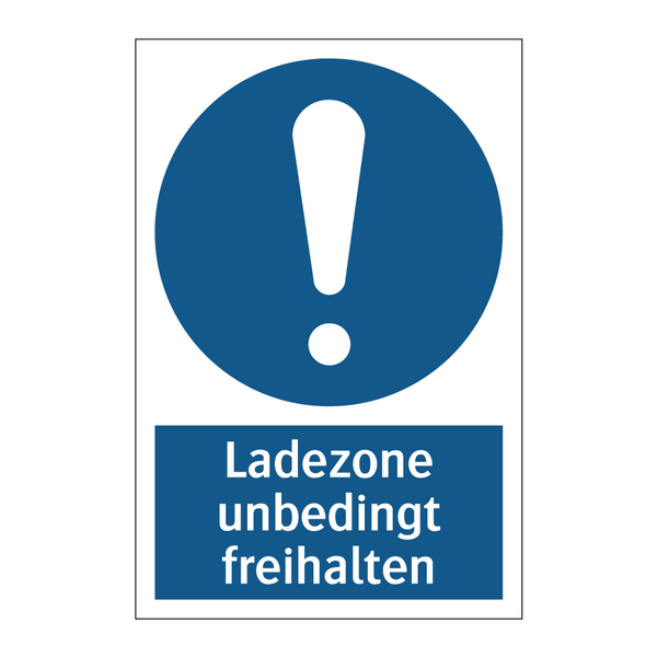Ladezone unbedingt freihalten