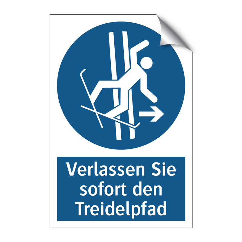 Verlassen Sie sofort den Treidelpfad