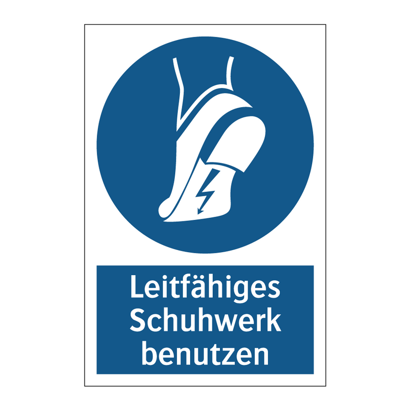 Leitfähiges Schuhwerk benutzen