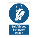 Leitfähiges Schuwerk tragen