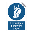 Leitfähiges Schuwerk tragen
