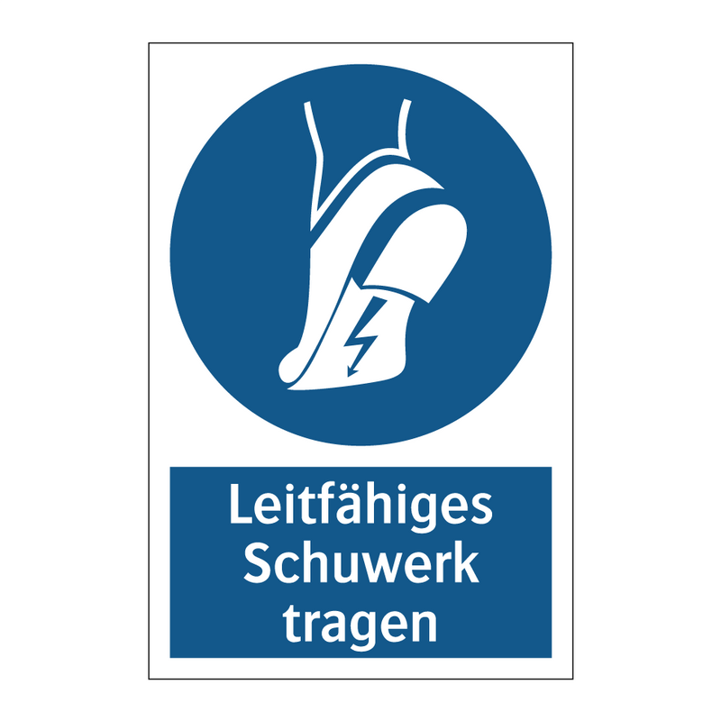 Leitfähiges Schuwerk tragen