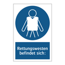 Rettungswesten befindet sich: