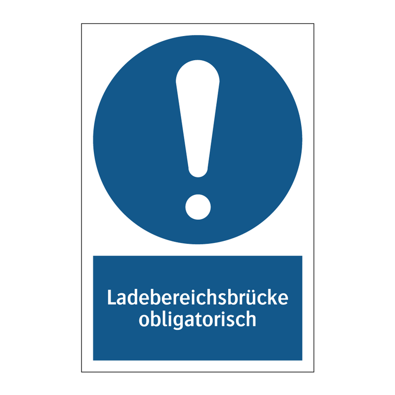 Ladebereichsbrücke obligatorisch