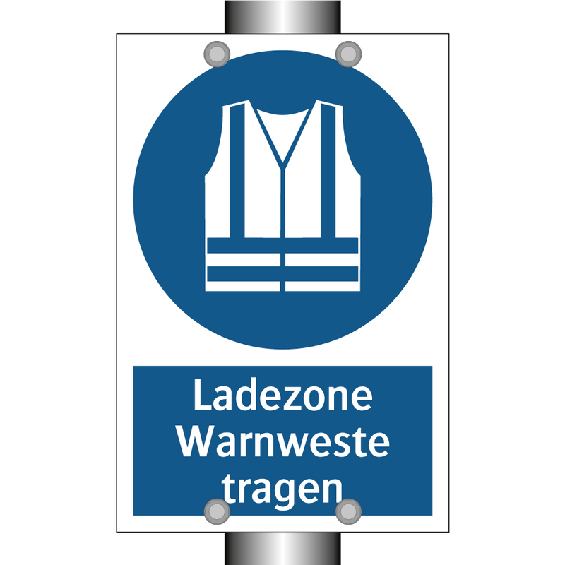 Ladezone Warnweste tragen
