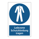 Ladezone Schutzkleidung tragen