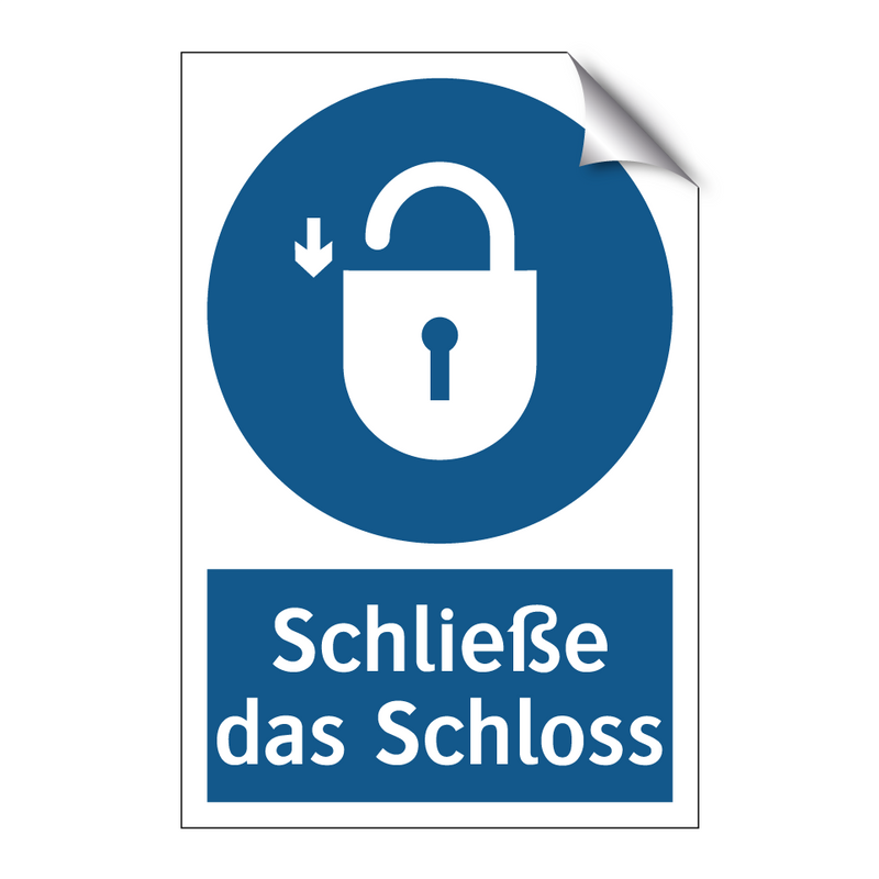 Schließe das Schloss