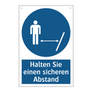 Halten Sie einen sicheren Abstand