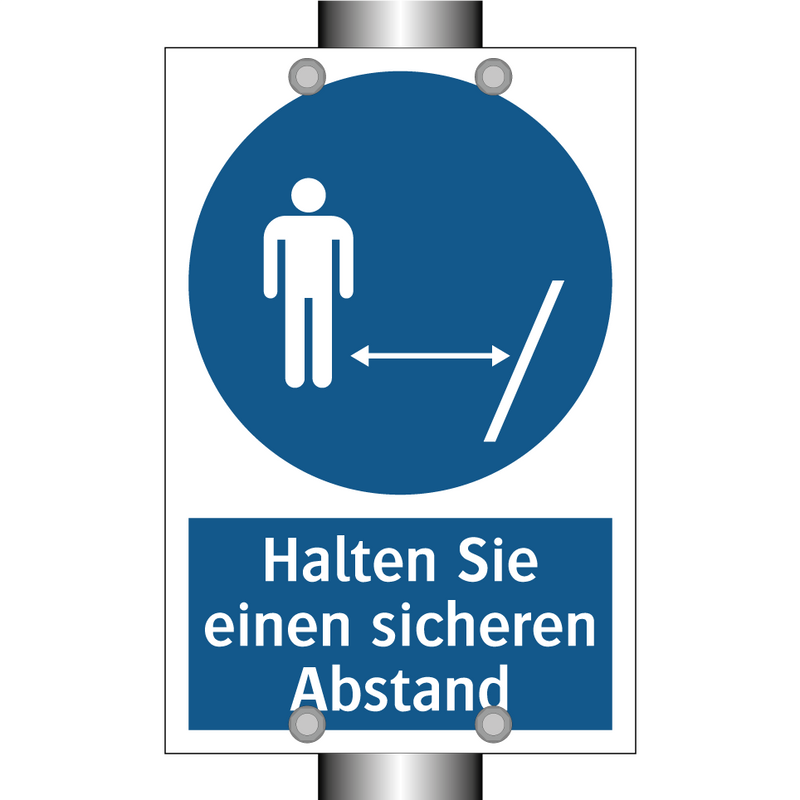 Halten Sie einen sicheren Abstand