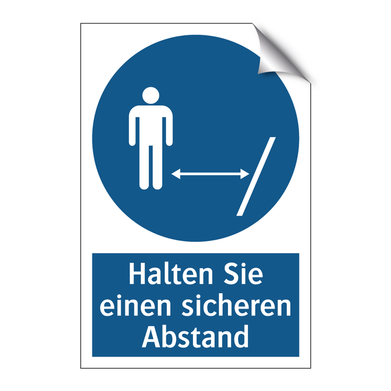 Halten Sie einen sicheren Abstand