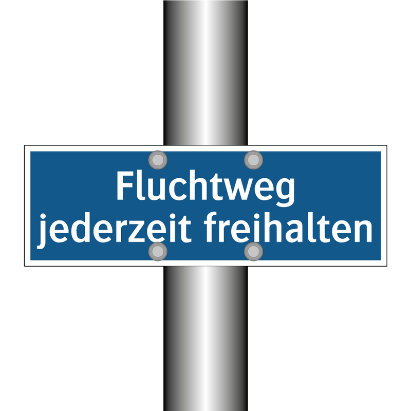 Fluchtweg jederzeit freihalten