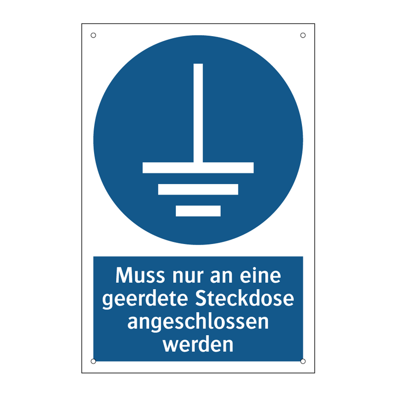 Muss nur an eine geerdete Steckdose angeschlossen werden