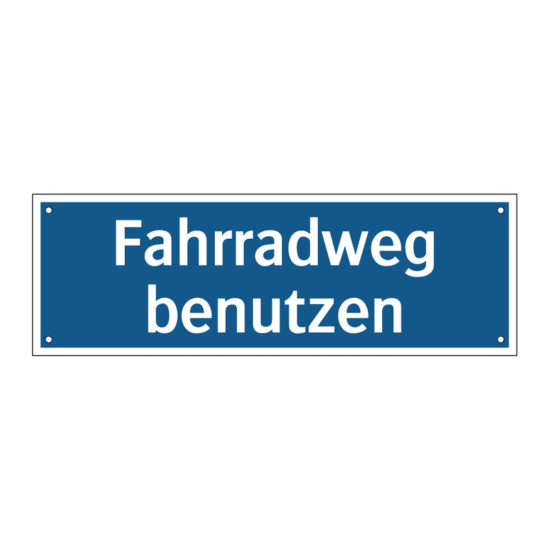 Fahrradweg benutzen