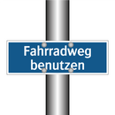 Fahrradweg benutzen