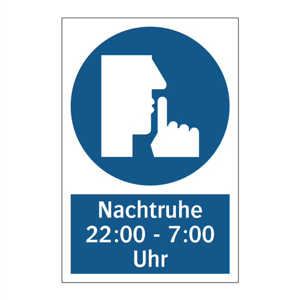 Nachtruhe 22:00 - 7:00 Uhr