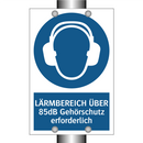 LÄRMBEREICH ÜBER 85dB Gehörschutz erforderlich